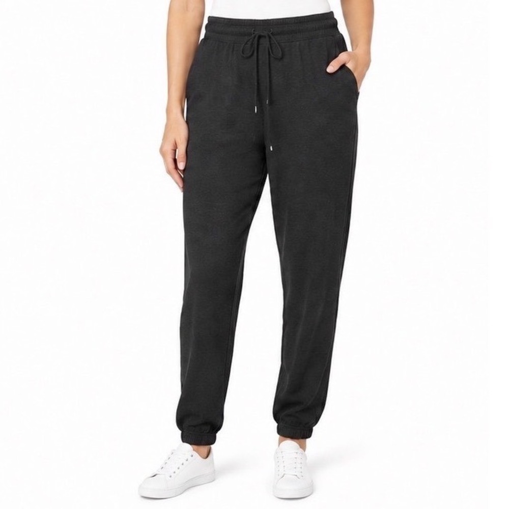 Gap Softspun Joggers True Black V2 Tapered Sweatpants M Lagenlook Chic 114-38